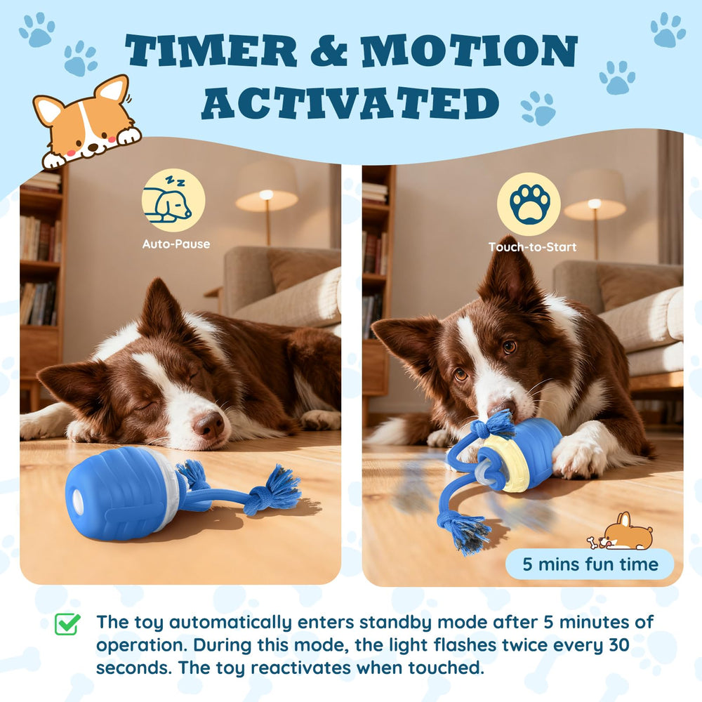 HVUATQ dog ball blue bird-sounds feature enhances curiosity and auditory engagement.