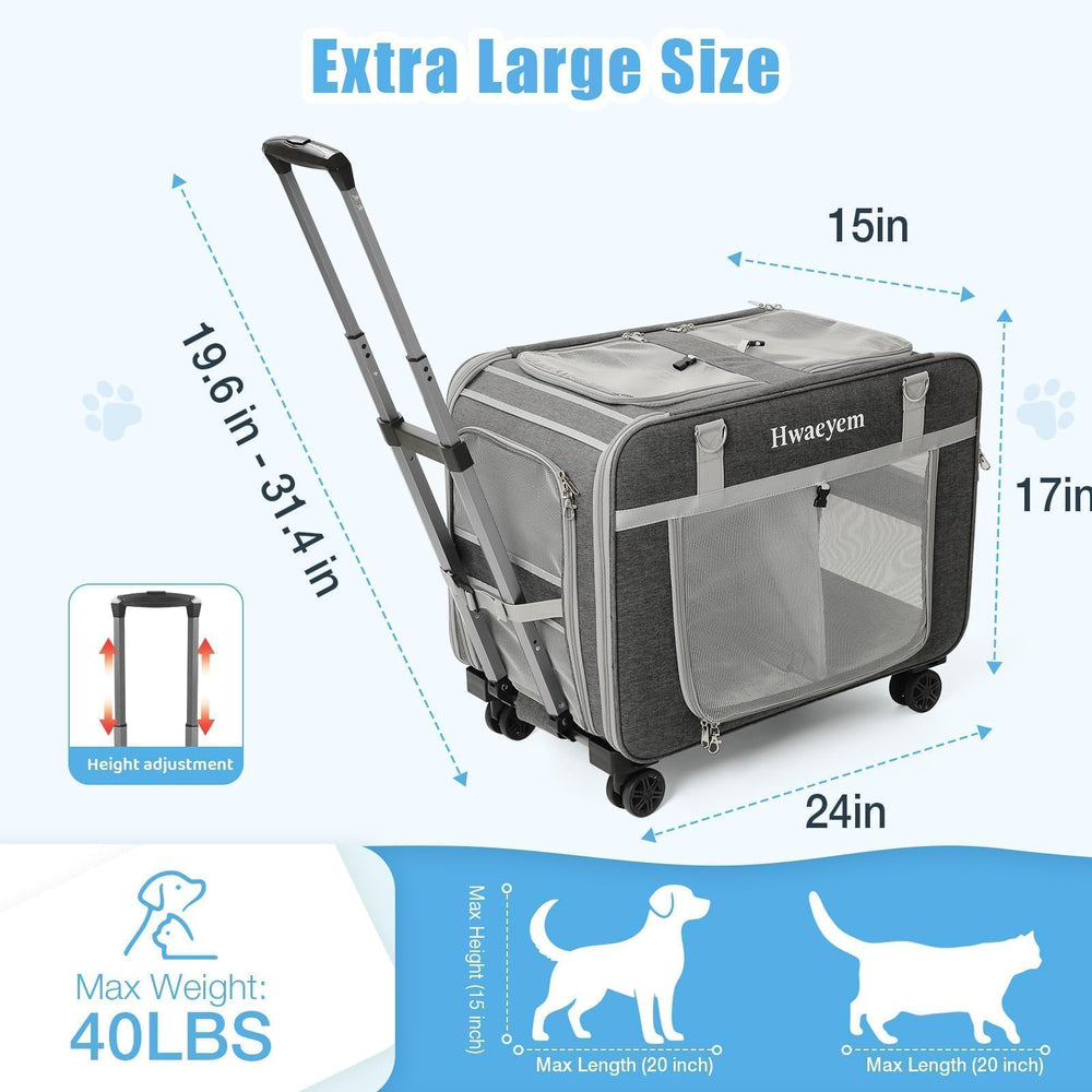 HWAEYEM cat carrier safe and sturdy construction with reinforced frame