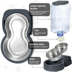 HWONMTE 1-gallon water bottle keeps pets hydrated for days