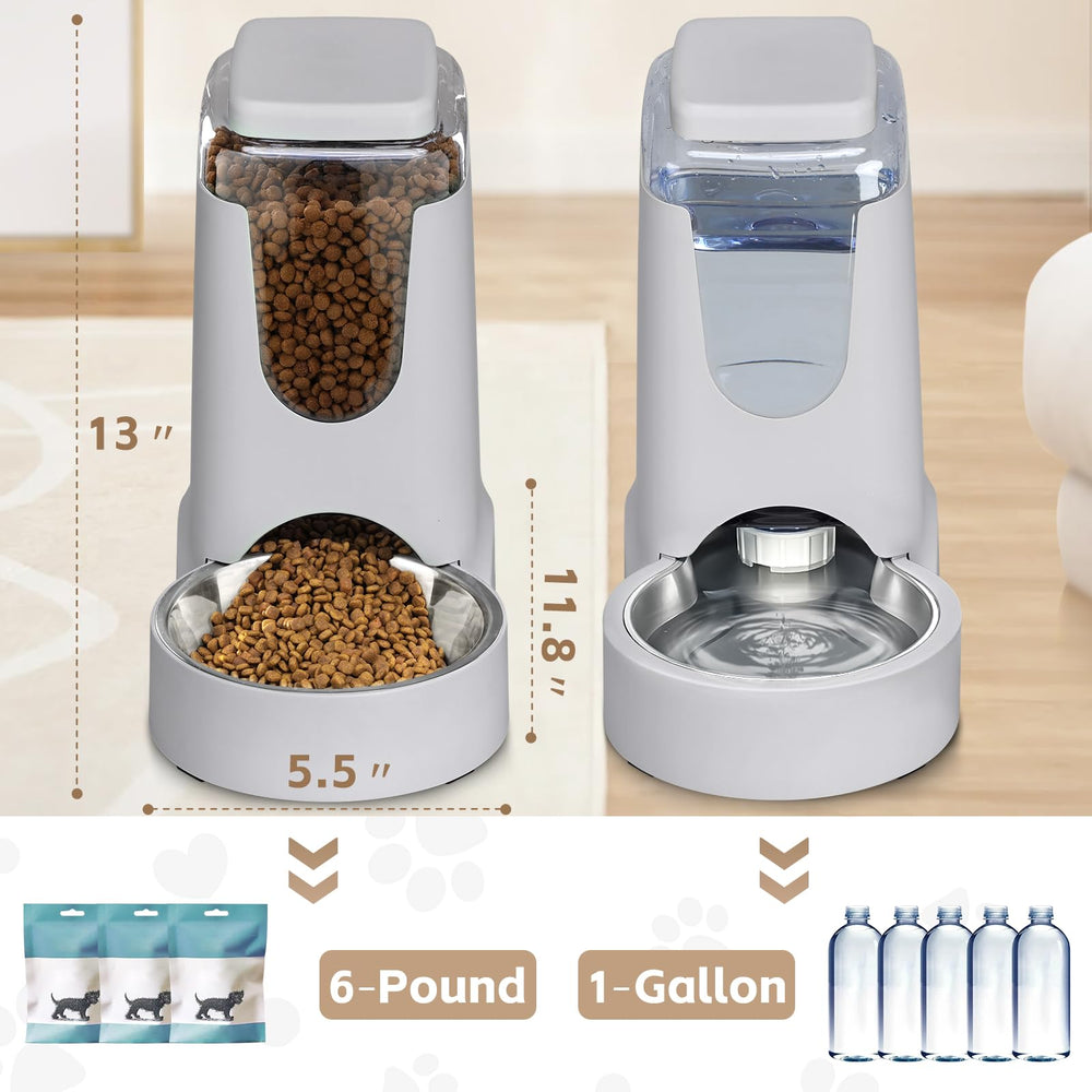 HWONMTE portable automatic cat feeder water dispenser for reliable hydration when away.