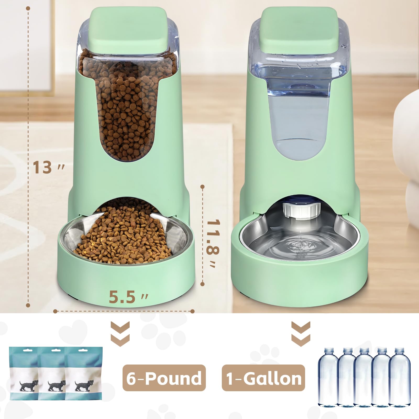 HWONMTE water dispenser transparent bottle for easy refills and monitoring