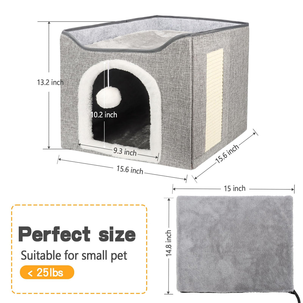 HXPLN cat bed scratch pad included supports scratching and play.