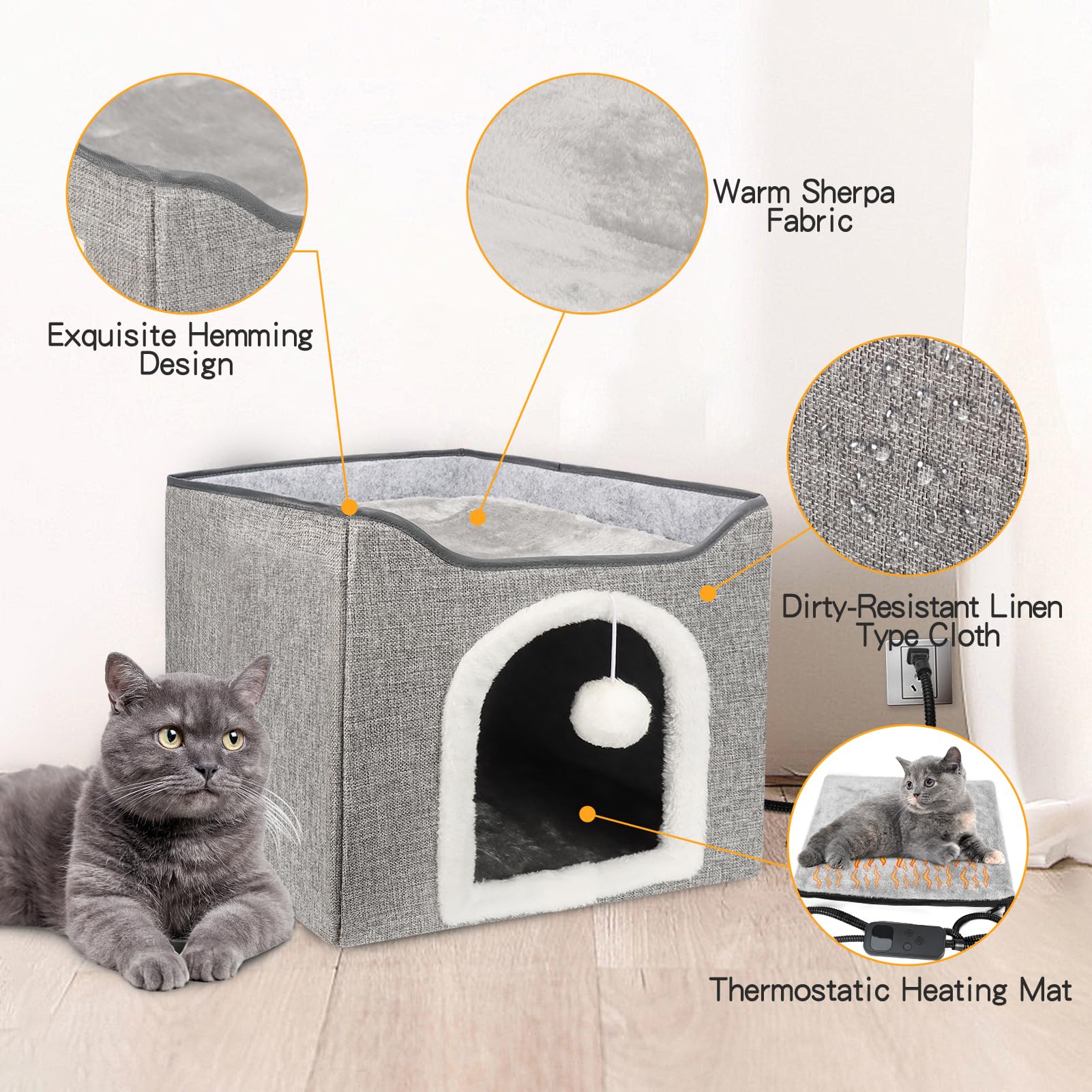 HXPLN cat house with durable materials resistant to claws.