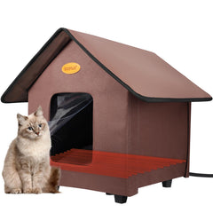 hxpln heated cat house with winter warmth for outdoor cats