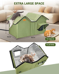 HXPLN heated cat house elevated base protects from cold and moisture