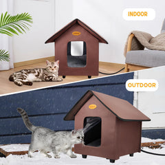 hxpln outdoor cat shelter waterproof for harsh weather