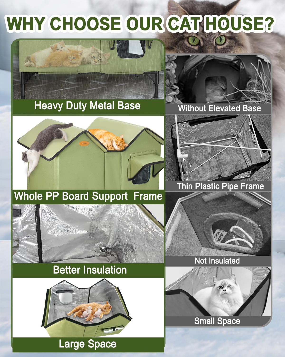 HXPLN weatherproof cat house Oxford fabric demonstrates durability