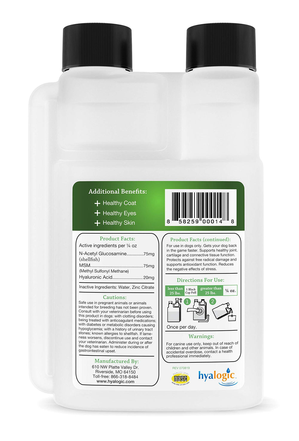 HyaFlex Pro-Complete dropper dispense enables simple daily joint care for dogs.
