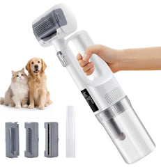 Hychipet 5-in-1 dog vacuum kit angle view for all-in-one shedding control