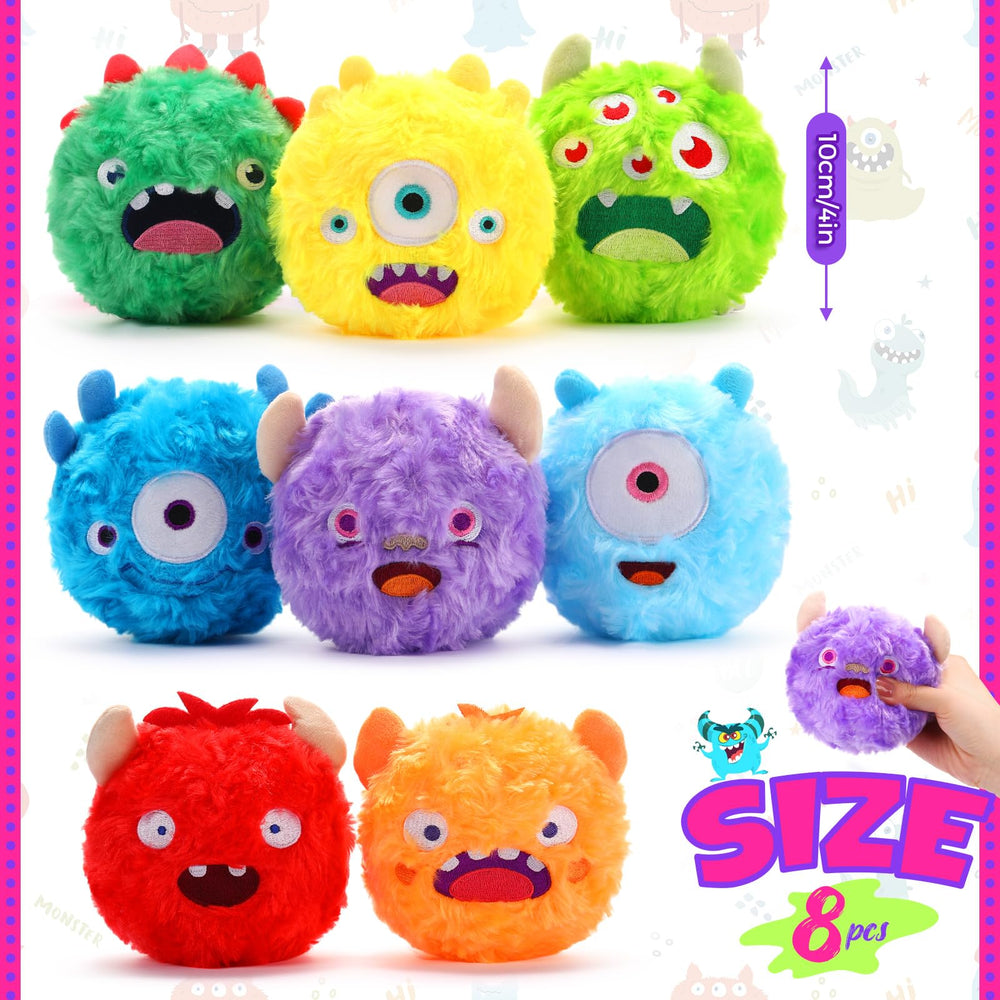 HyDren colorful plush ball set in varied designs to engage dogs during training