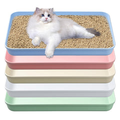 HFYZZ cat litter box 5-pack open-tray multicolor, ideal for multi-pet setups.