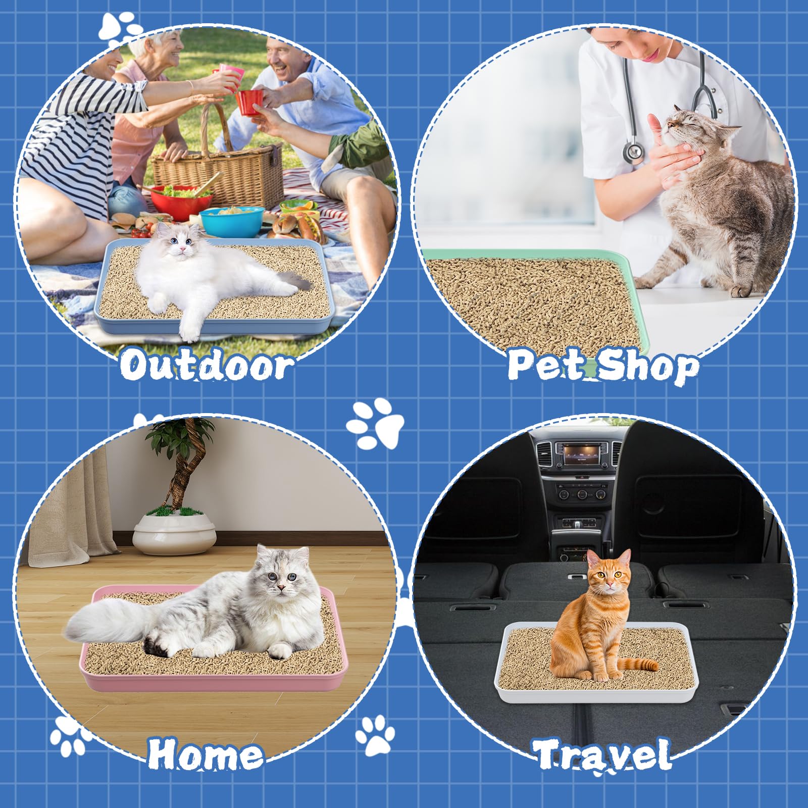 HFYZZ durable PP plastic litter box resists wear and cleans with ease.