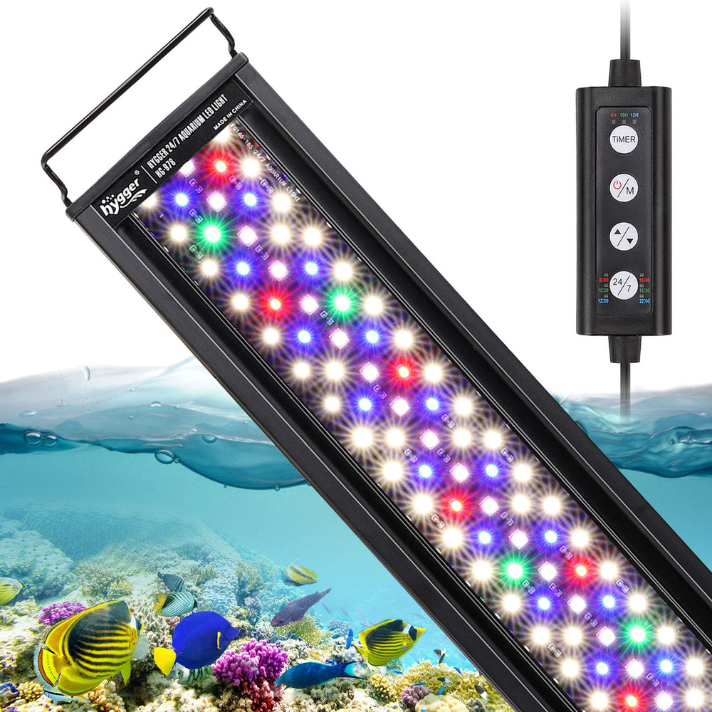 Hygger 22W LED light sunrise mode for gentle dawn to protect viewing comfort