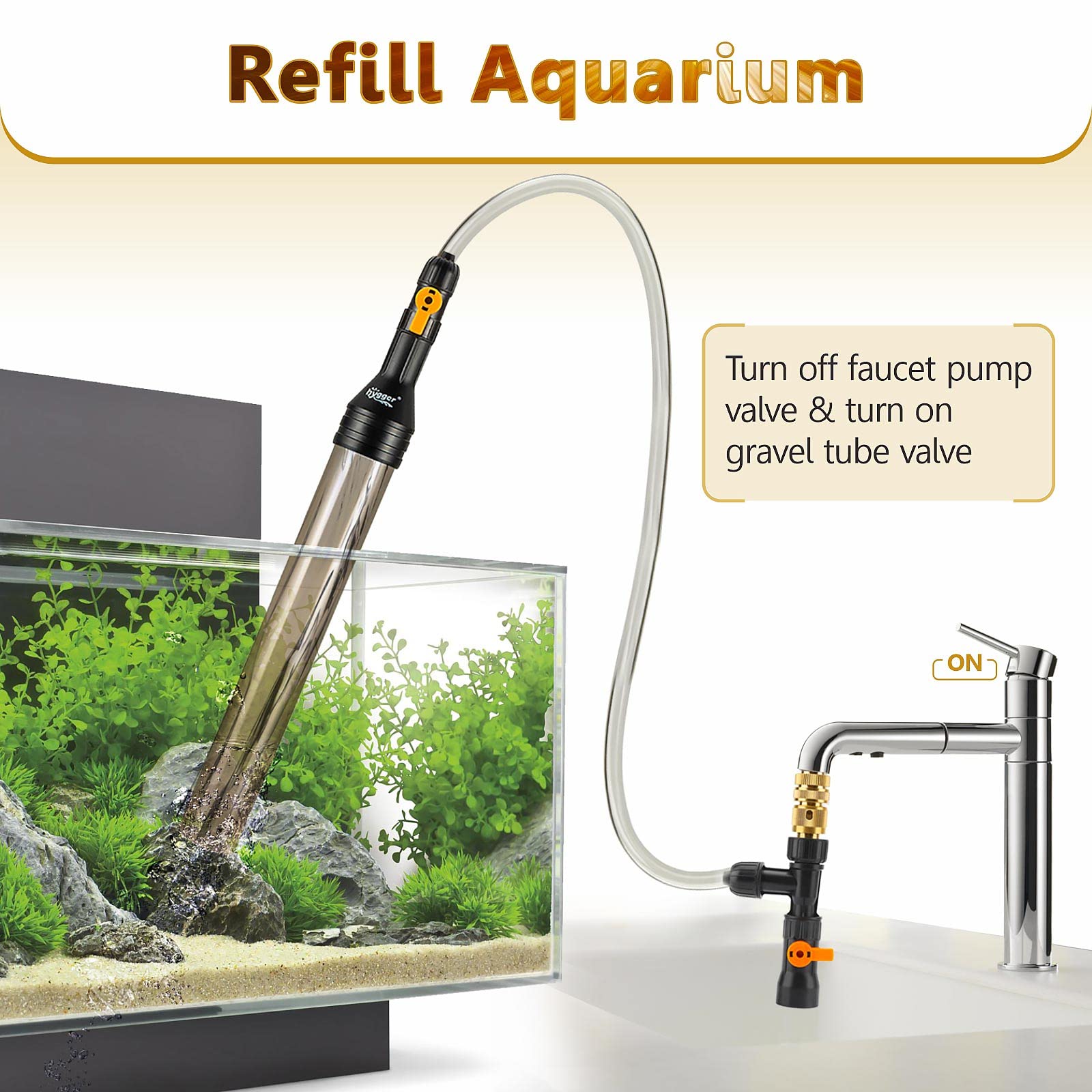 hygger 25 foot vinyl hose offers flexible long reach for changes
