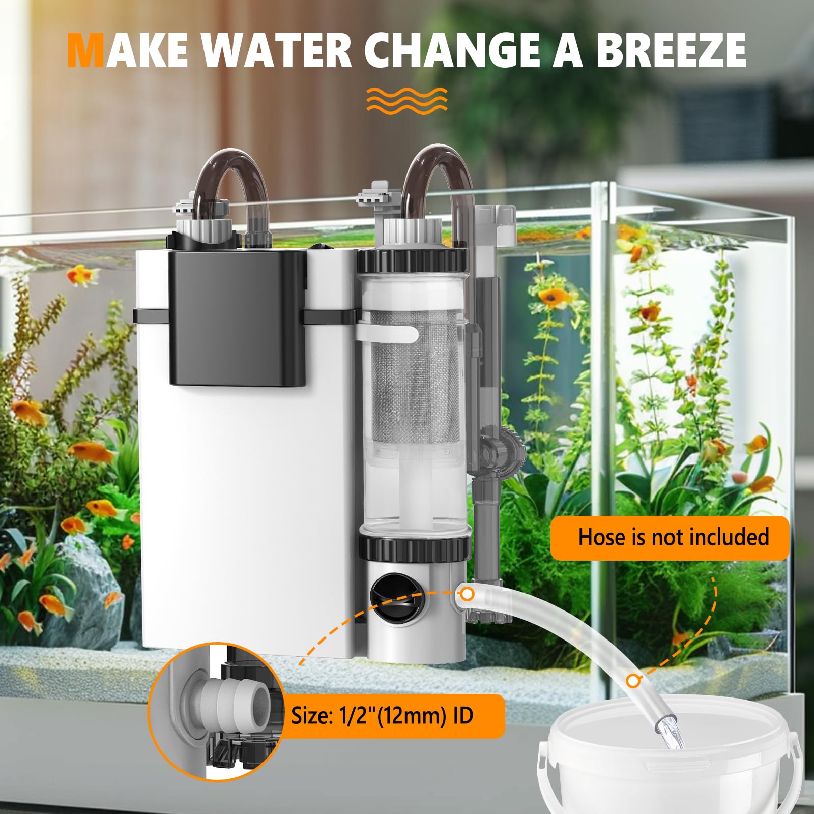 Hygger 3 floss pads and bio-filter media for multi-stage filtration.