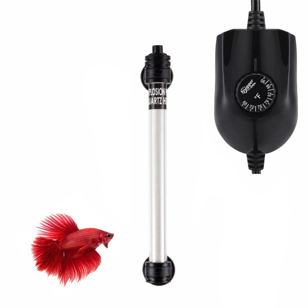 Hygger 50W mini inline quartz heater warms compact aquariums efficiently