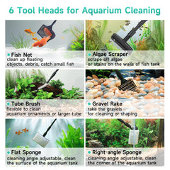 Hygger 6-in-1 fish net captures fish gently during cleaning