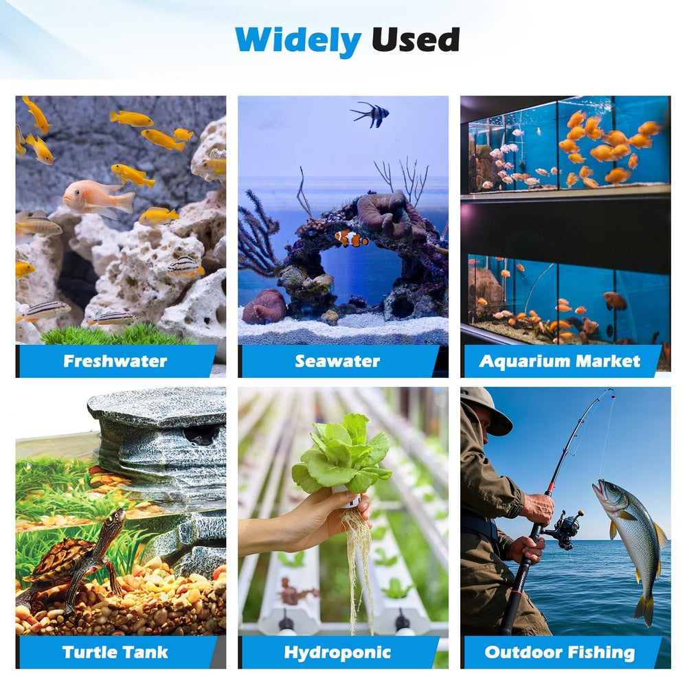 Hygger 8W air pump used in hydroponics shows versatile aeration applications.