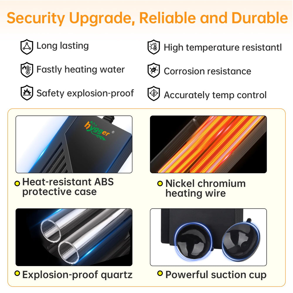 Hygger ABS shell protects fish and hands from heat