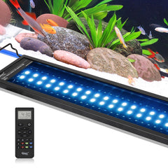 hygger Advanced Remote Light installation demonstrates easy setup for freshwater planted tanks.