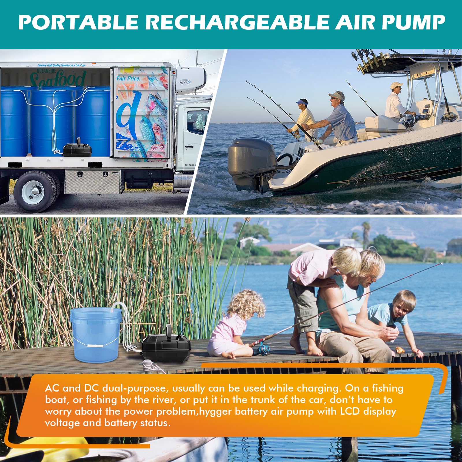 hygger air pump 4-outlets diverter connected to multiple stones enables flexible aquarium aeration setups.