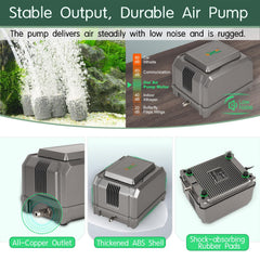 hygger Air stones quadruple pack for enhanced oxygenation