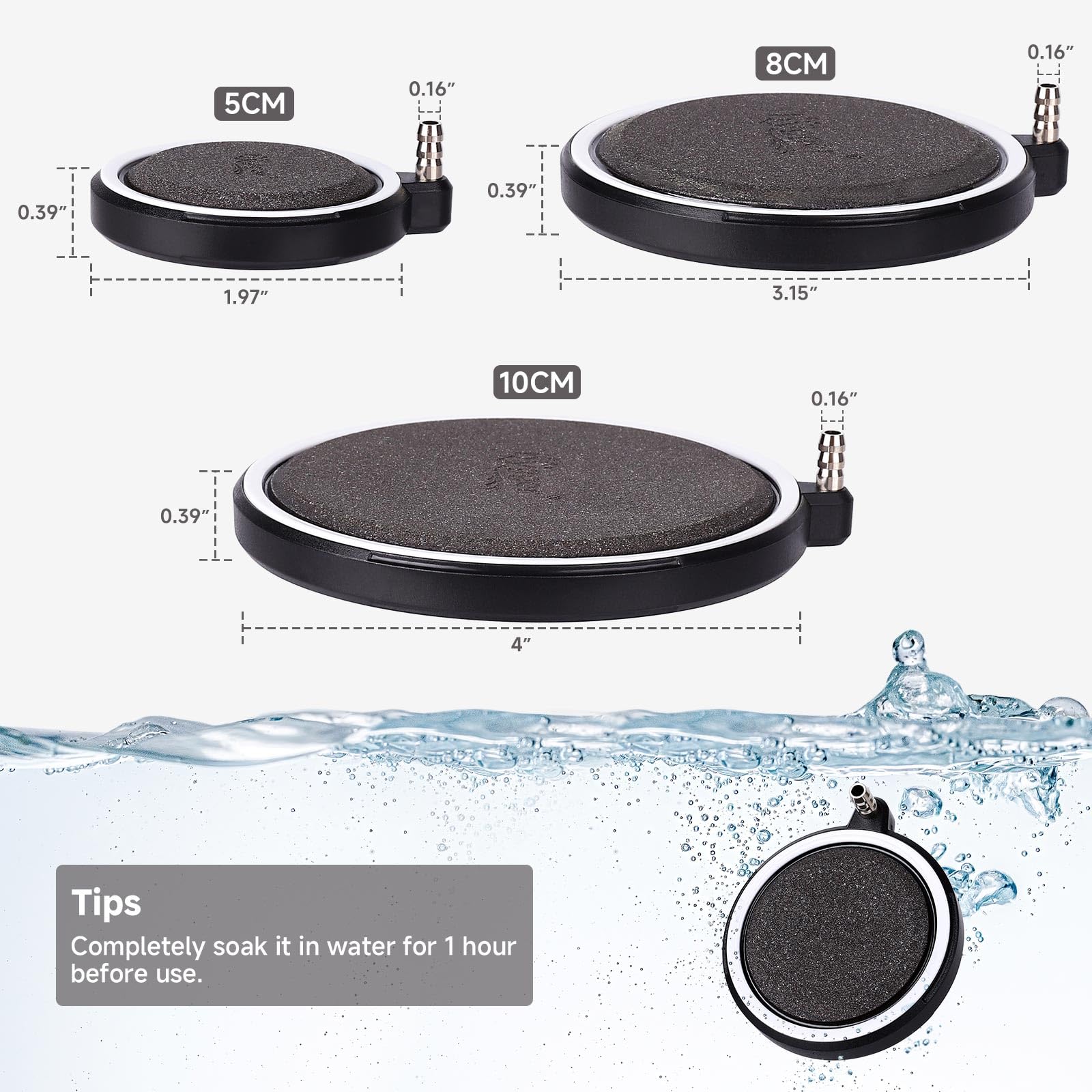 Hygger air stone used for hydroponics oxygenation and small ponds