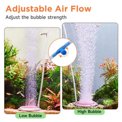 Hygger air stone with stainless base resists clogging and lasts longer