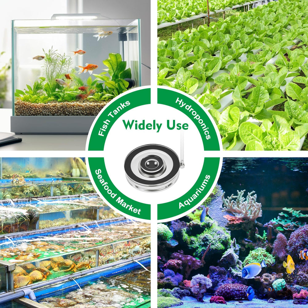 Hygger air stones compatible with freshwater, seawater, reef tanks, and hydroponics.