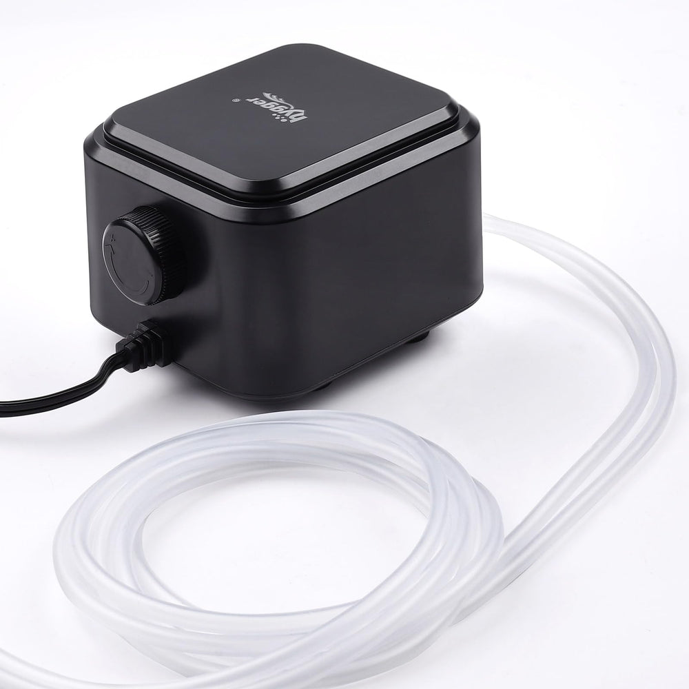 Hygger bottom vibration-dampening feet reduce noise and movement.