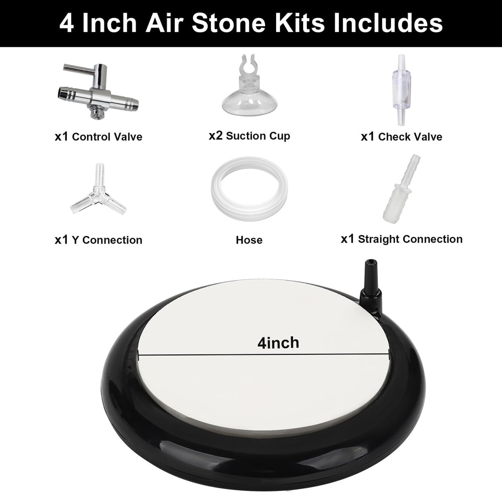 Hygger air-stone bubble focus shows dense micro-bubbles increasing surface contact.