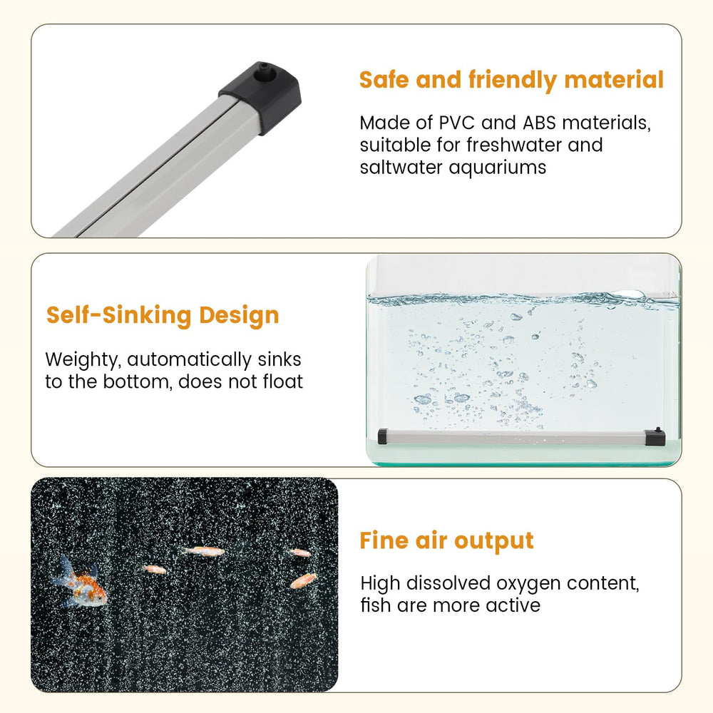 Hygger Bubble Strip bubble curtain view highlights decorative aeration effect