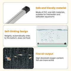 Hygger Bubble Strip bubble curtain view highlights decorative aeration effect