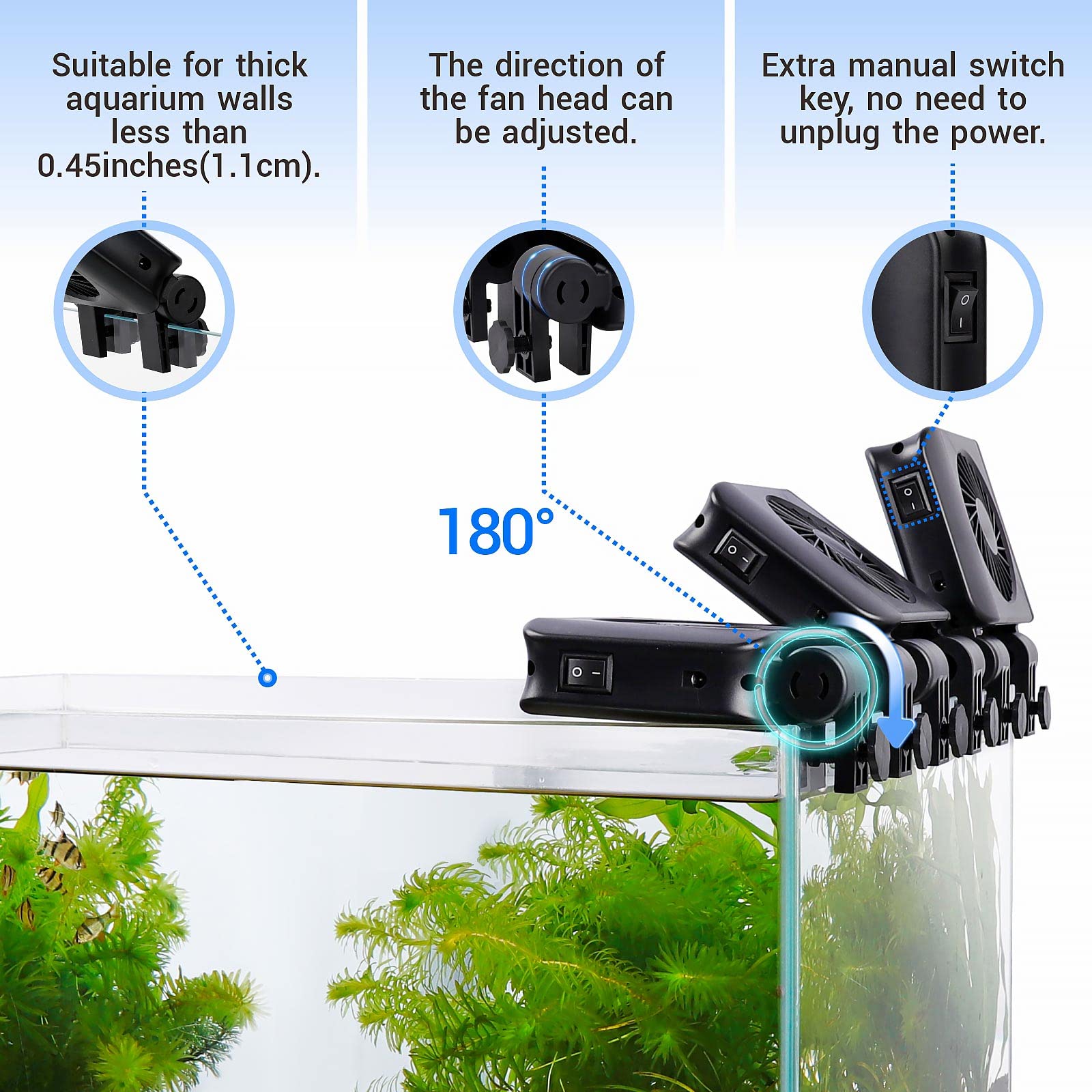 Hygger aquarium chillers fan timer function enables auto cooling schedules