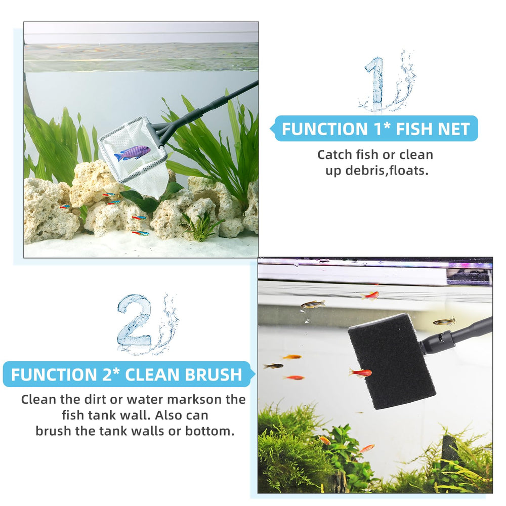 Hygger Aquarium Gravel Cleaner Kit gravel cleaner extends reach for deeper tanks