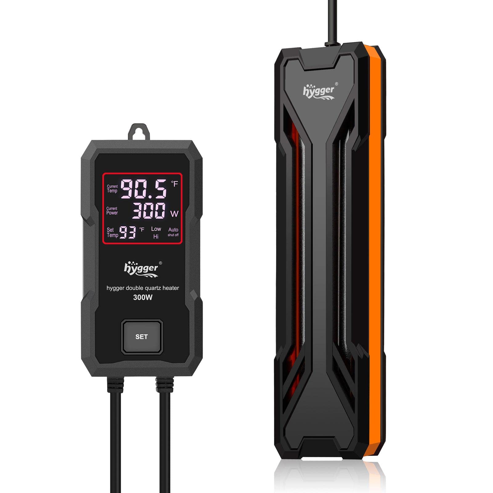 hygger aquarium heater 300w front view for precise temp control