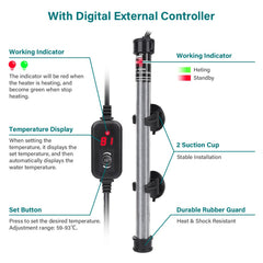 Hygger aquarium heater digital display offers precise temperature control for stable aquariums.