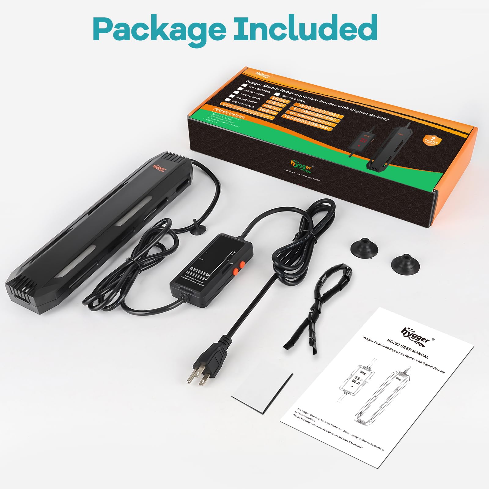 Hygger fully submersible design fits freshwater or saltwater aquariums.