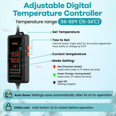 Hygger quartz-glass assembly delivers rugged, rapid heat transfer.