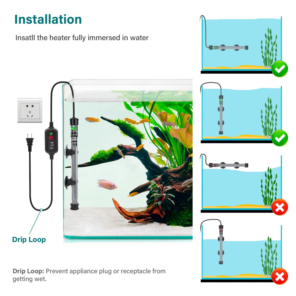 Hygger quartz glass construction ensures durability for long-lasting tank performance.