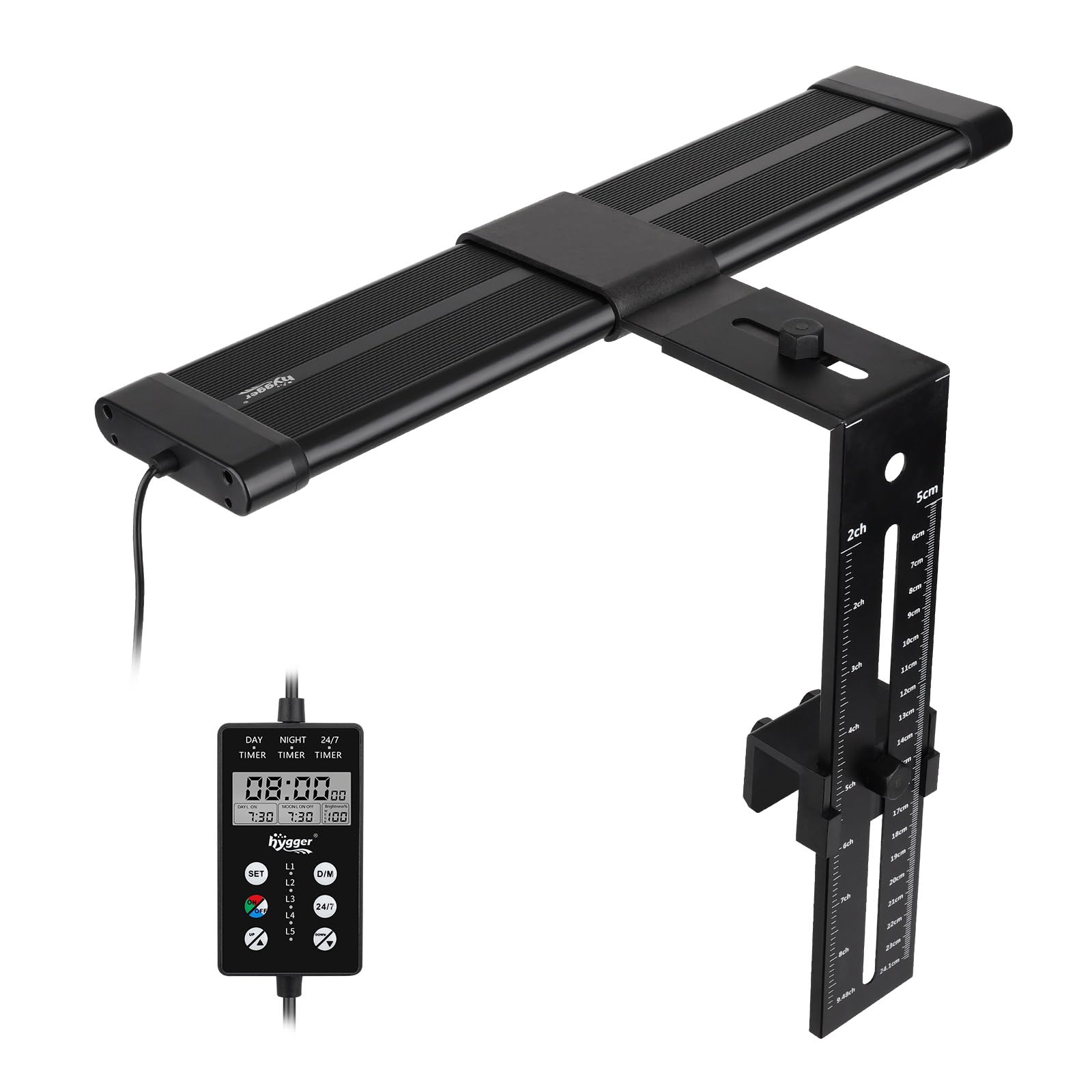 Hygger aquarium light with battery-backed memory preserving settings