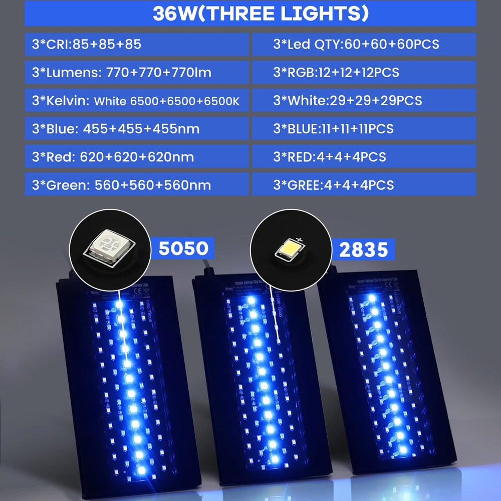 Hygger aquarium light diy-color-cycle offers customizable spectrum for personalized tank aesthetics.