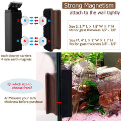 Hygger Aquarium Magnetic Cleaner external grip close-up showing strong magnet for secure glass sticking