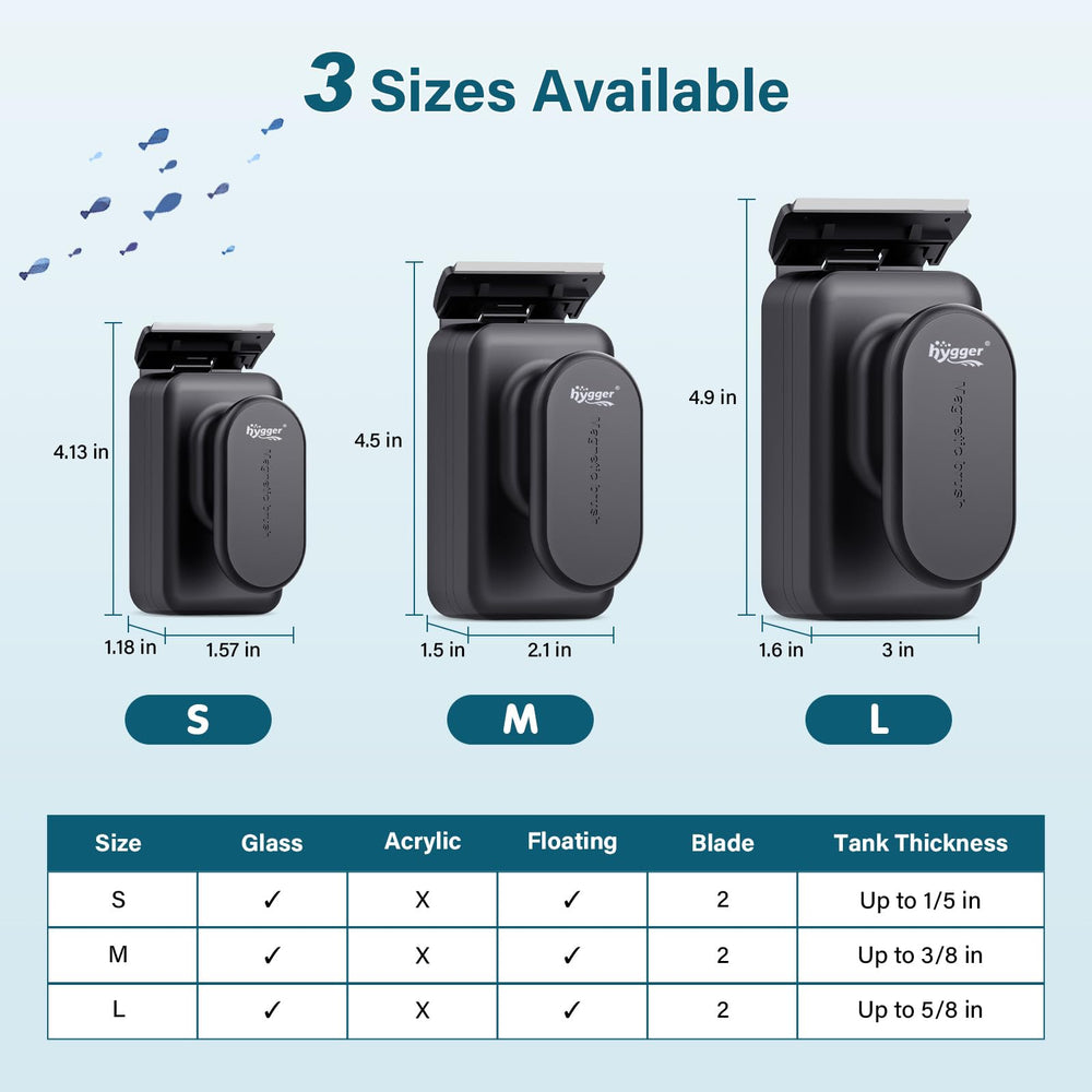 Hygger Compatible with 0.2–0.6 inch glass tanks for versatile use