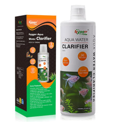 Hygger Aquarium Water Clarifier bottle-front promotes quick tank clarity and easy dosing.