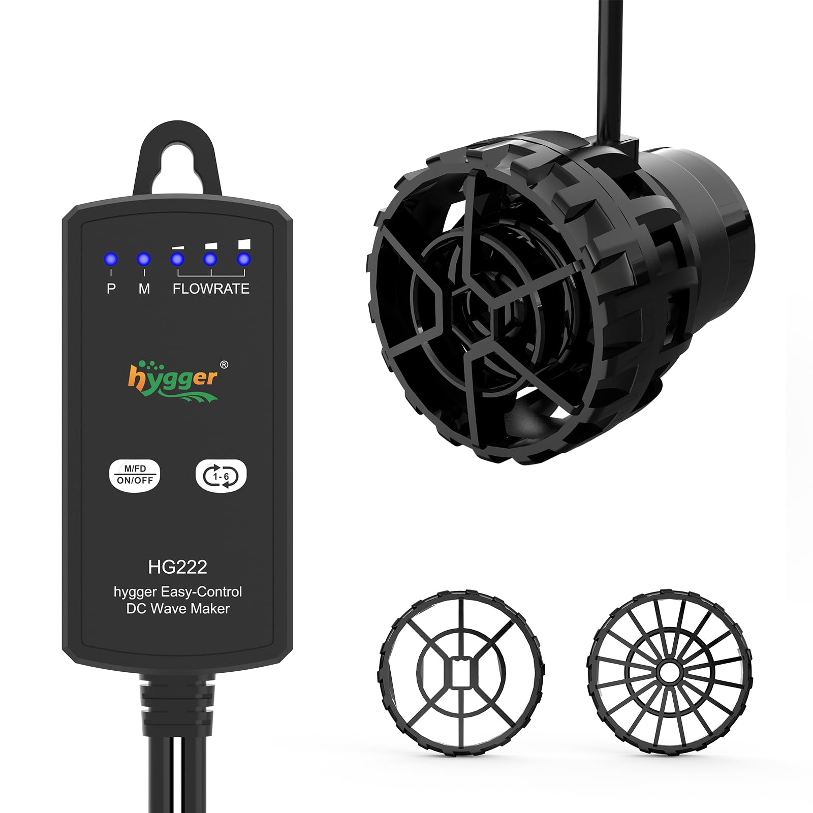 hygger aquarium wave maker with three outlets enables versatile current for 5-10 gallon tanks
