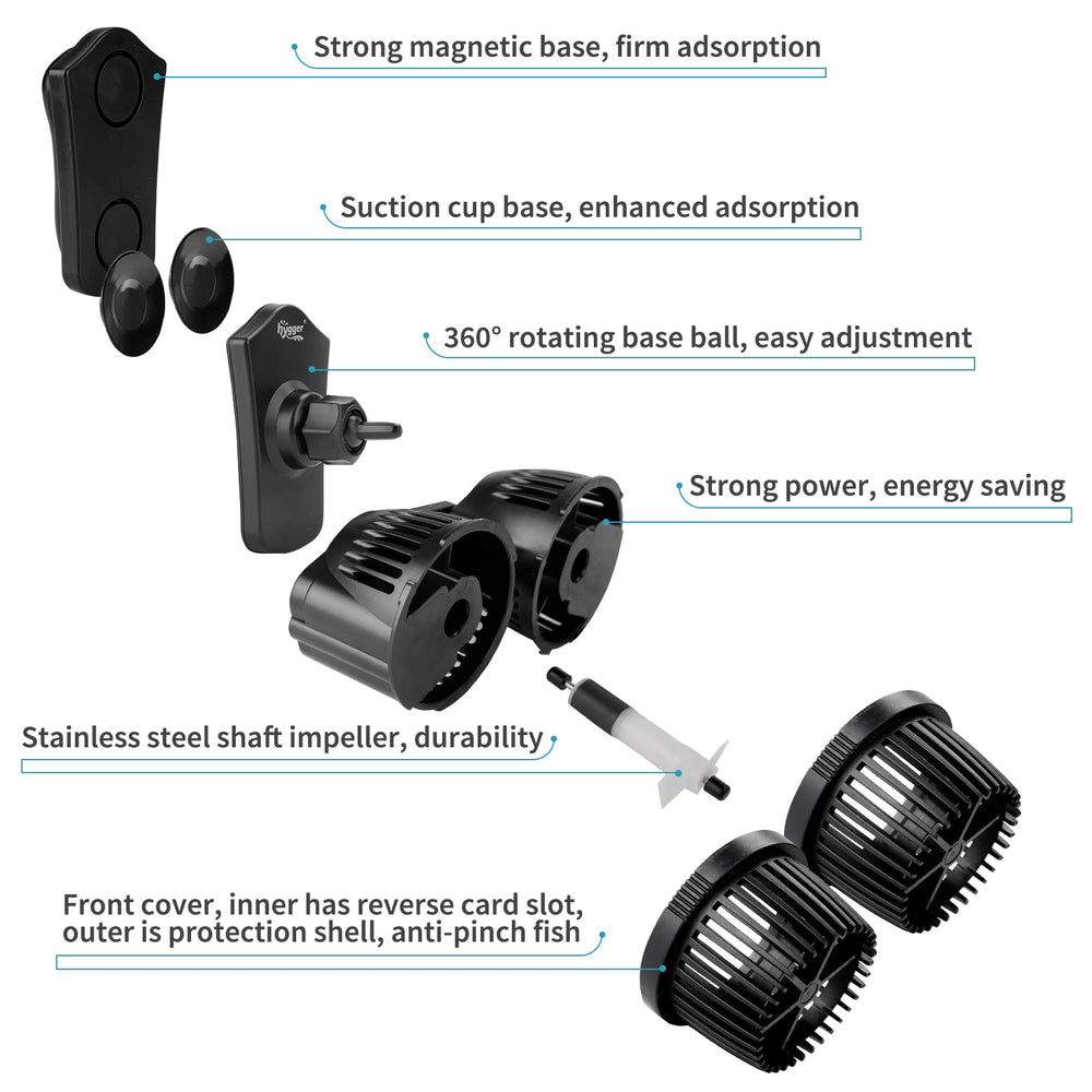 Hygger aquarium wave maker creates quiet currents ideal for coral tanks.
