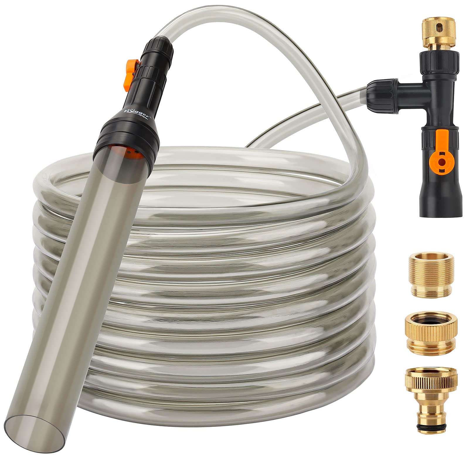 hygger bucket-free water change kit faucet connector enables mess-free maintenance