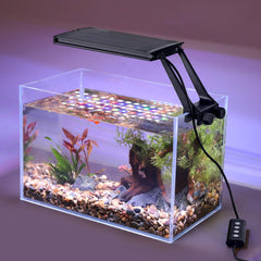 Hygger clip-on aquarium light bracket installation for quick setup in small tanks.