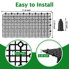 Hygger CO2 8pcs divider brackets set shows sturdy bottom filtration support.